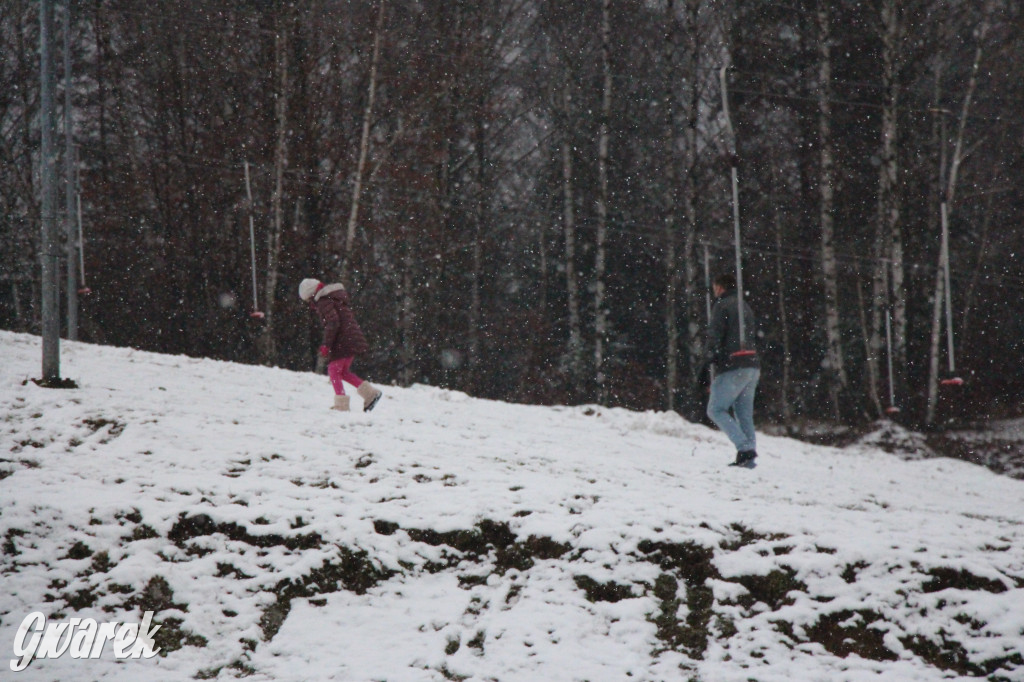 Spadł pierwszy śnieg: sanki, bałwany, radość