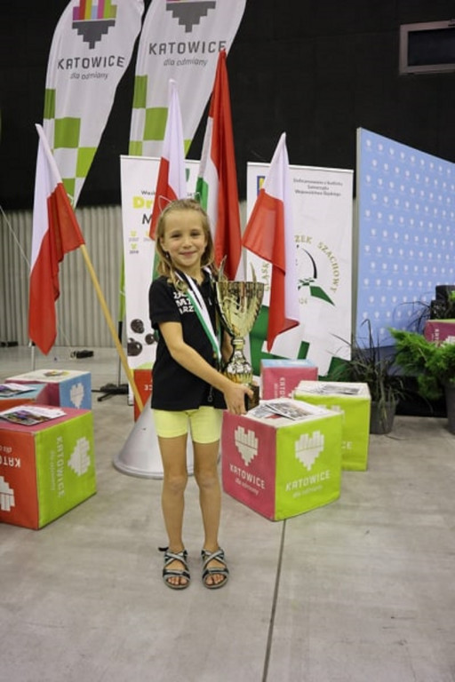 Marta Staszczyszyn z Kamieńca. Zaczęła grać w szachy jako 4-latka