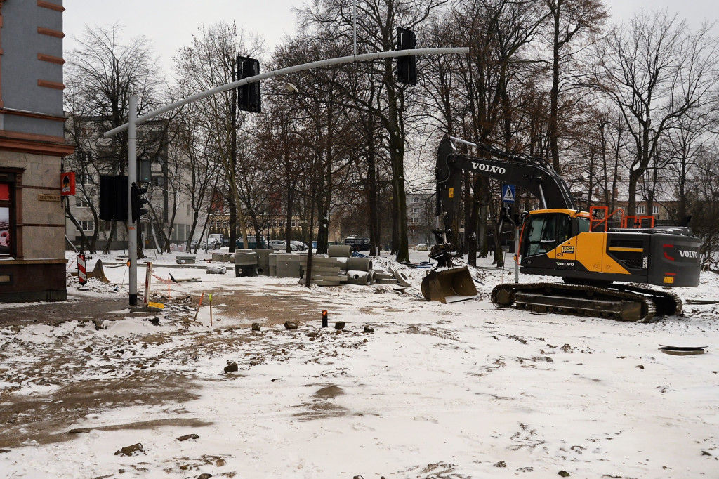 Tarnowskie Góry - rondo w budowie