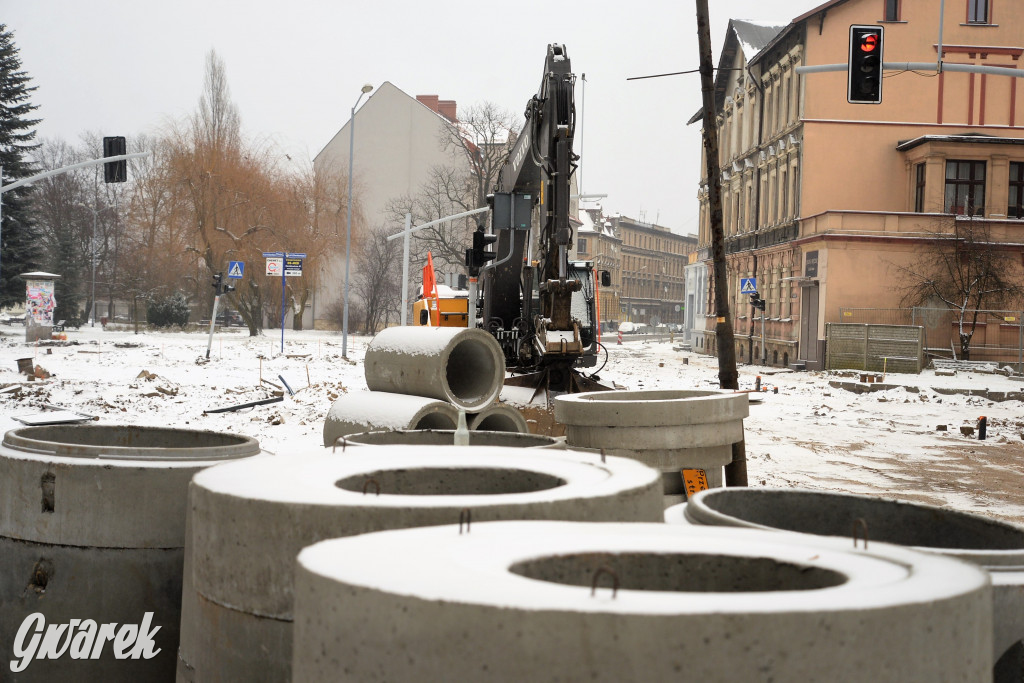 Tarnowskie Góry - rondo w budowie