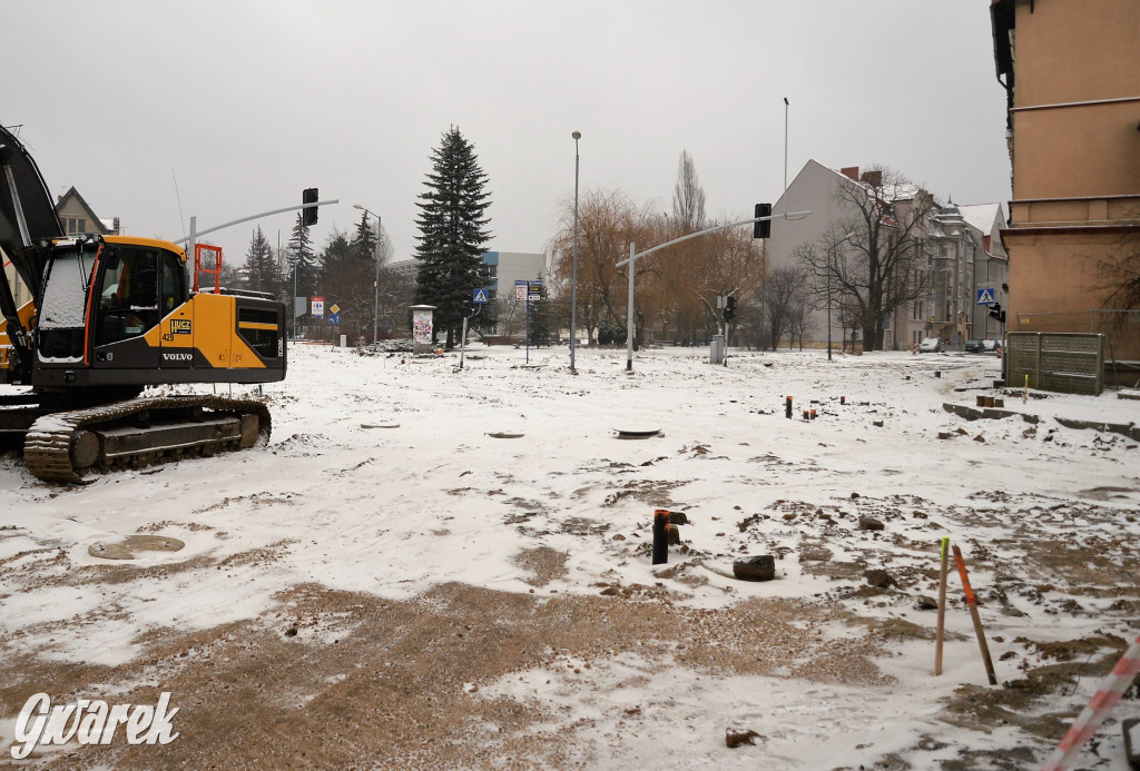 Tarnowskie Góry - rondo w budowie