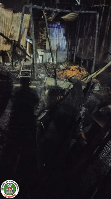 Pożar w Kaletach, spłonął budynek gospodarczy