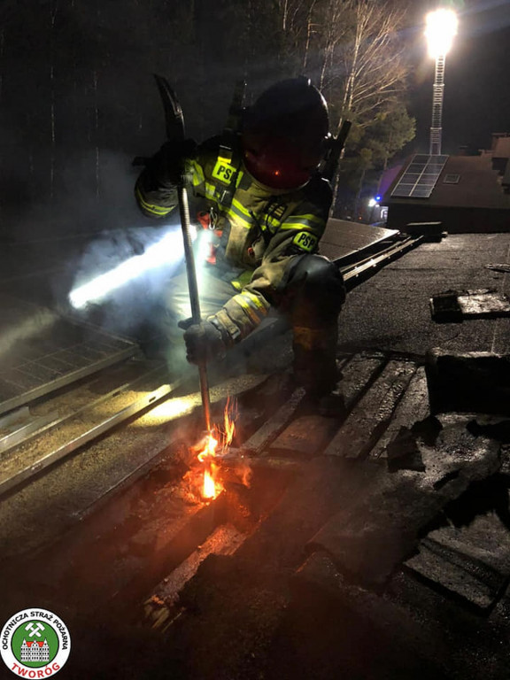 Pożar w Kaletach, spłonął budynek gospodarczy