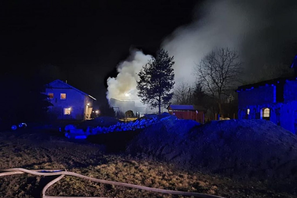 Pożar stodoły w Kopienicy