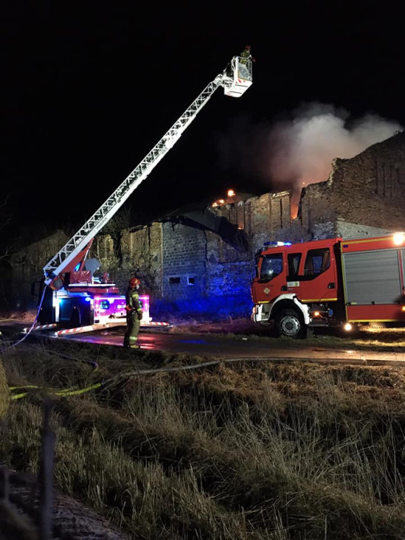 Pożar stodoły w Kopienicy