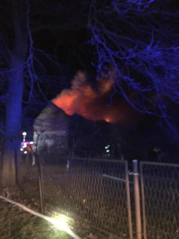 Pożar stodoły w Kopienicy