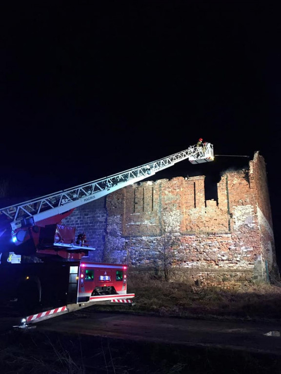 Pożar stodoły w Kopienicy