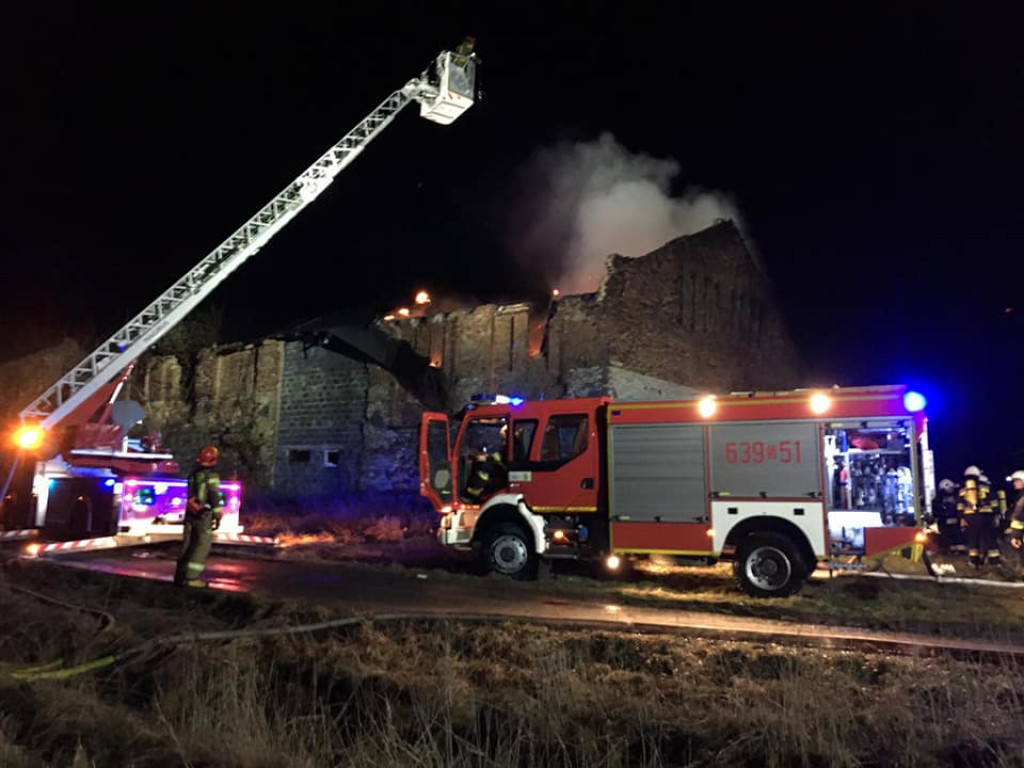 Pożar stodoły w Kopienicy