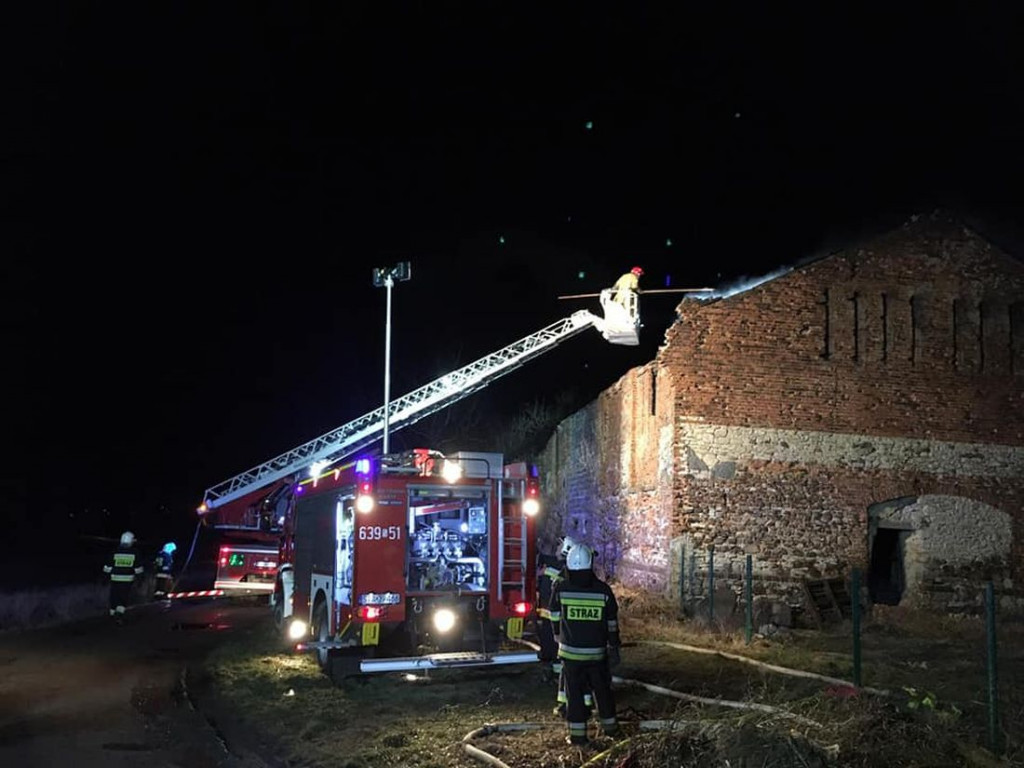 Pożar stodoły w Kopienicy