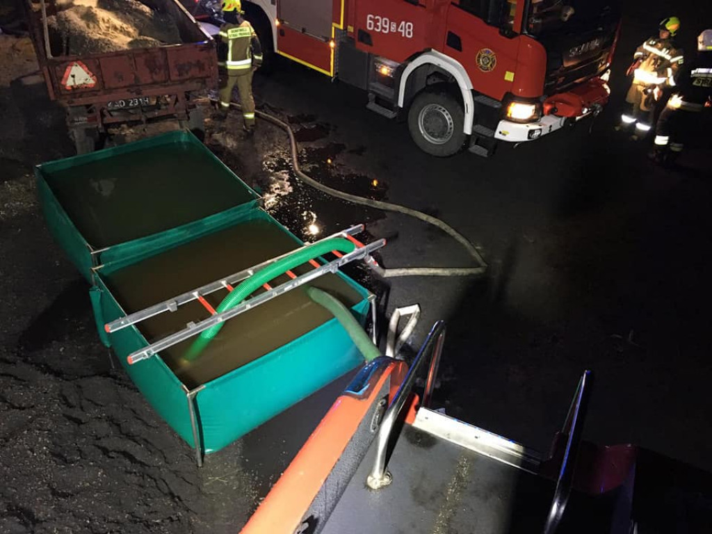 Pożar stodoły w Kopienicy