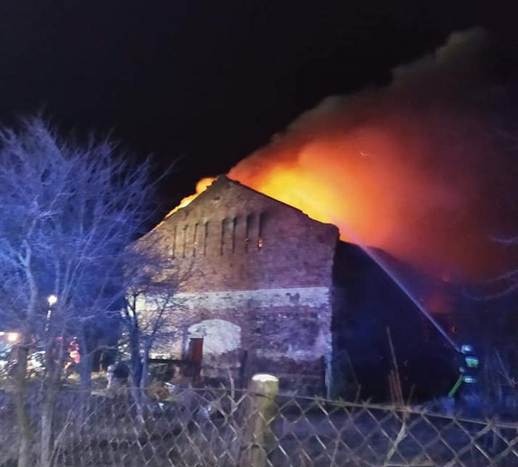 Pożar stodoły w Kopienicy
