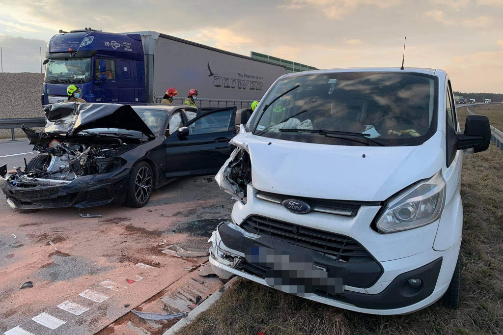 Na A1 zderzyło się pięć samochodów