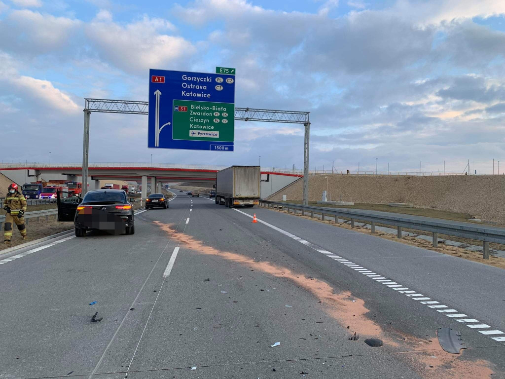 Na A1 zderzyło się pięć samochodów