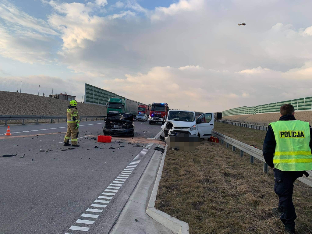 Na A1 zderzyło się pięć samochodów