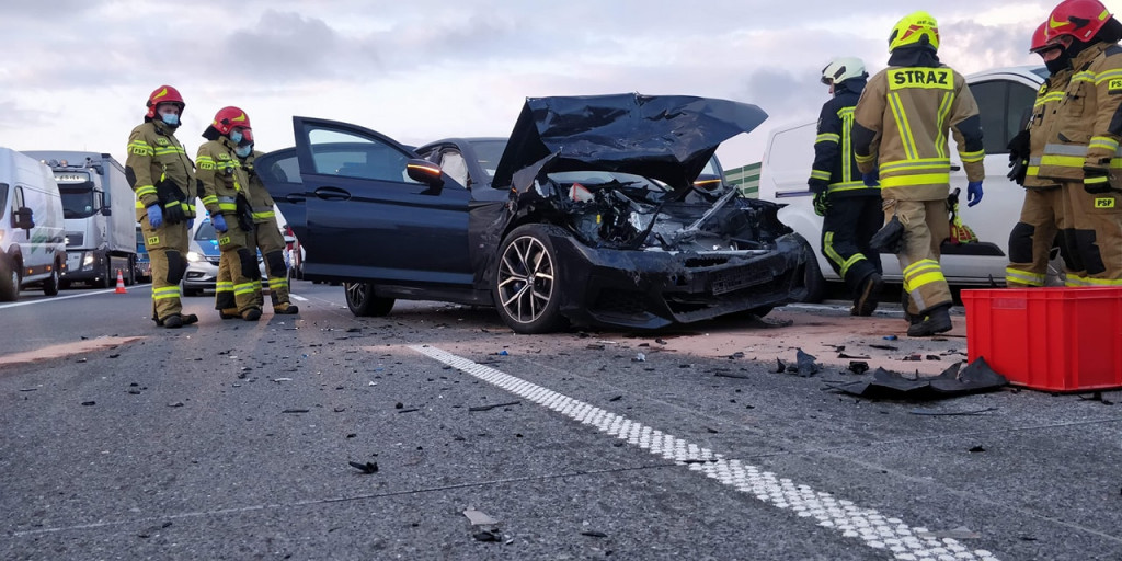 Na A1 zderzyło się pięć samochodów