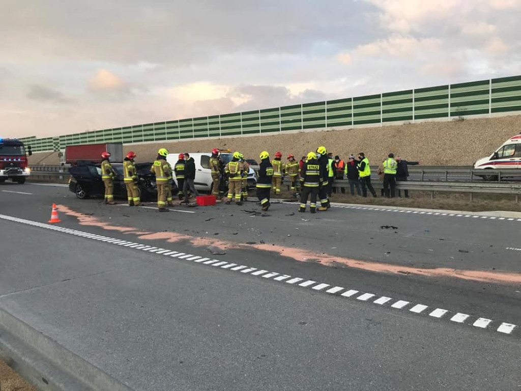 Na A1 zderzyło się pięć samochodów