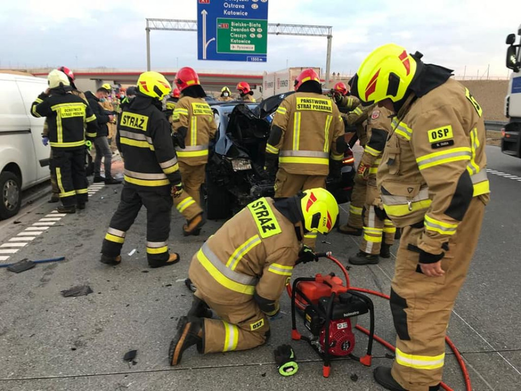 Na A1 zderzyło się pięć samochodów