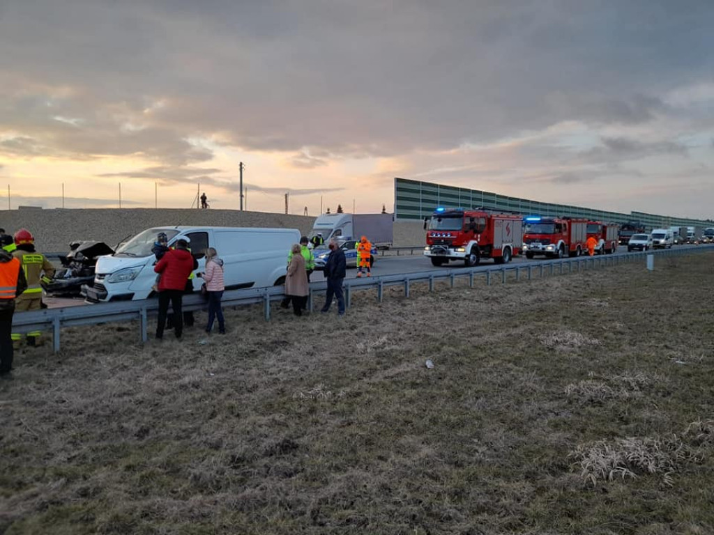 Na A1 zderzyło się pięć samochodów