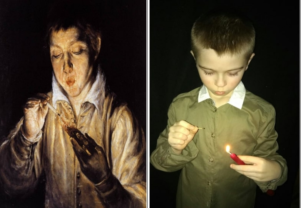 Żywe obrazy w miasteczkowskiej podstawówce