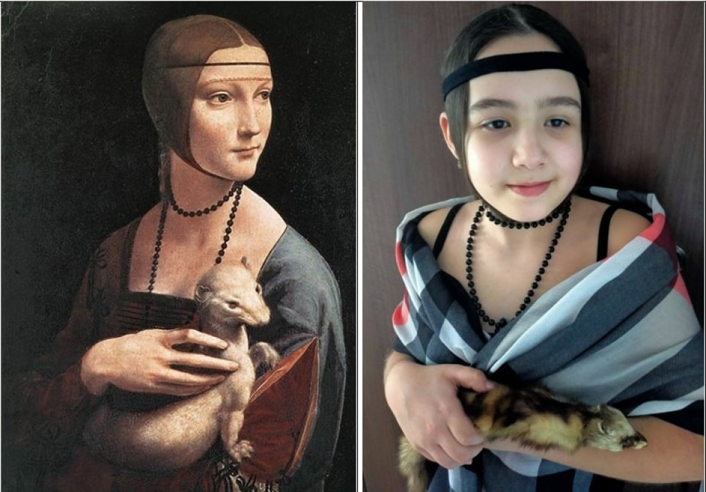 Żywe obrazy w miasteczkowskiej podstawówce