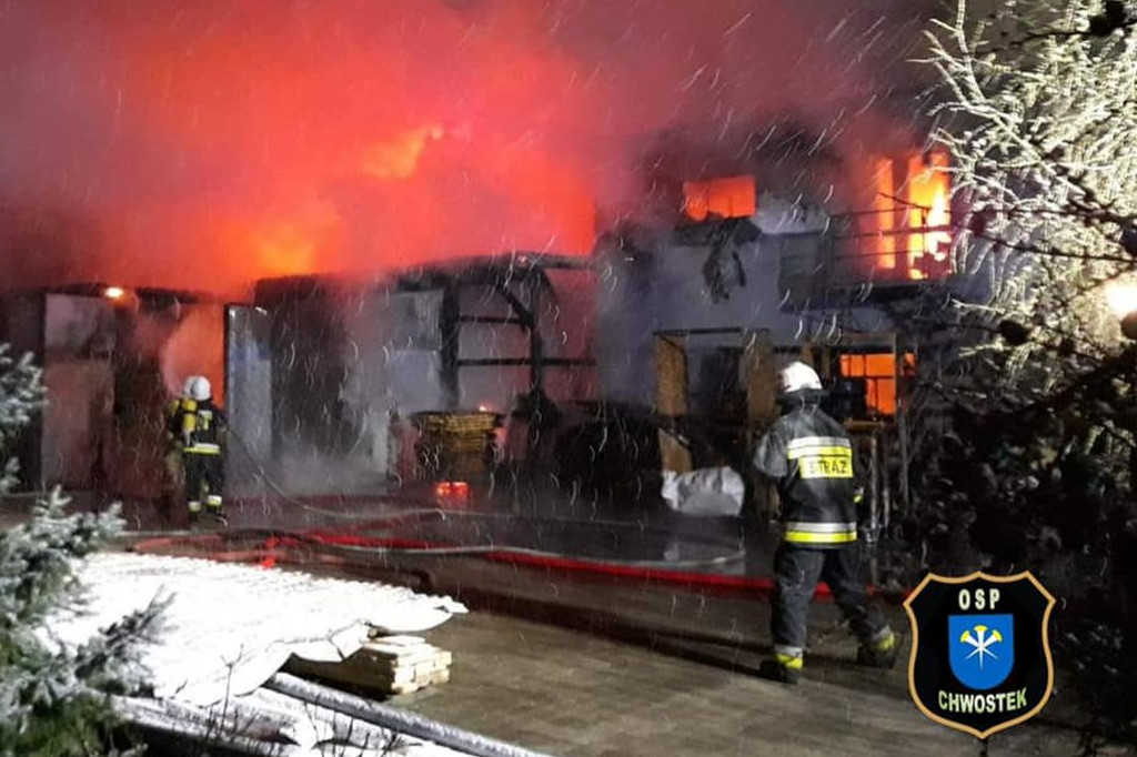 Zakład stolarski doszczętnie spłonął