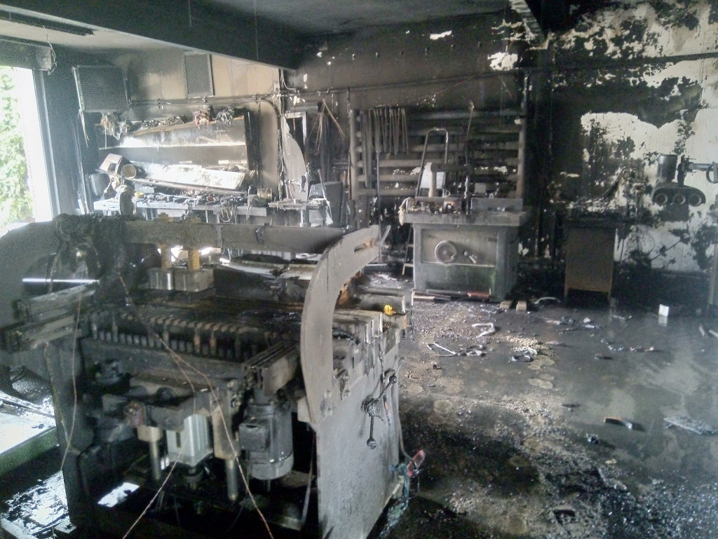 Zakład stolarski doszczętnie spłonął