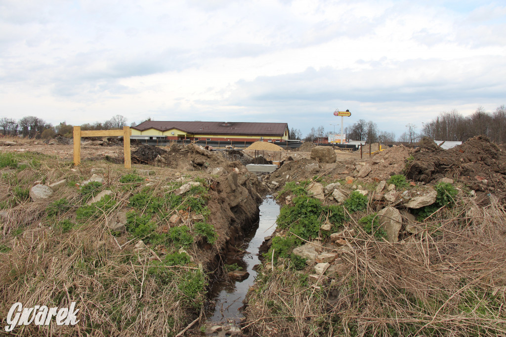 Centrum handlowe naprzeciwko parku w Świerklańcu