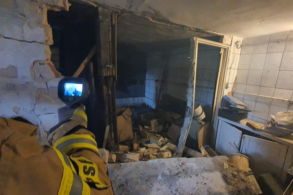 Wybuch kotła centralnego ogrzewania. Zniszczona piwnica