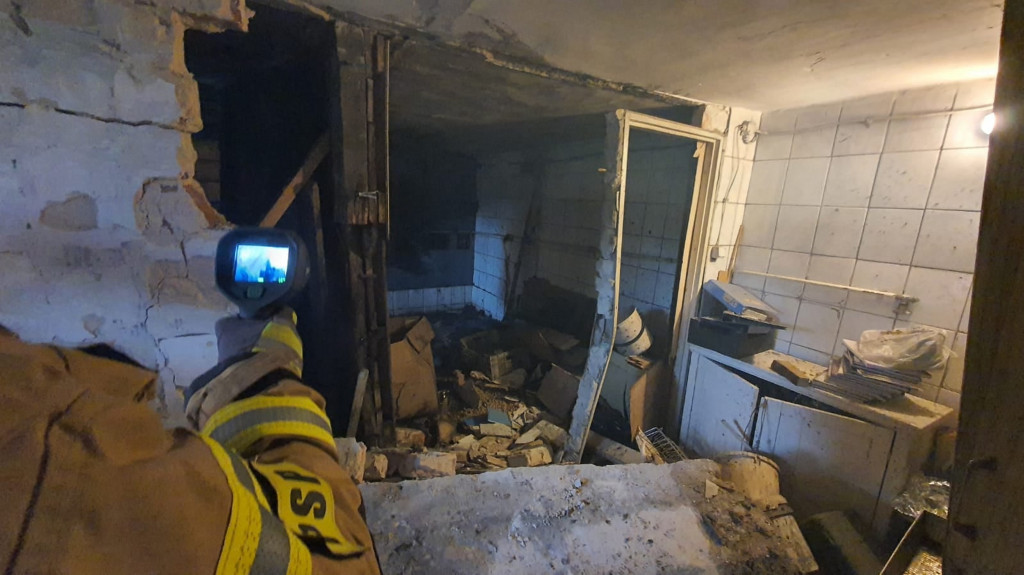 Wybuch kotła centralnego ogrzewania. Zniszczona piwnica