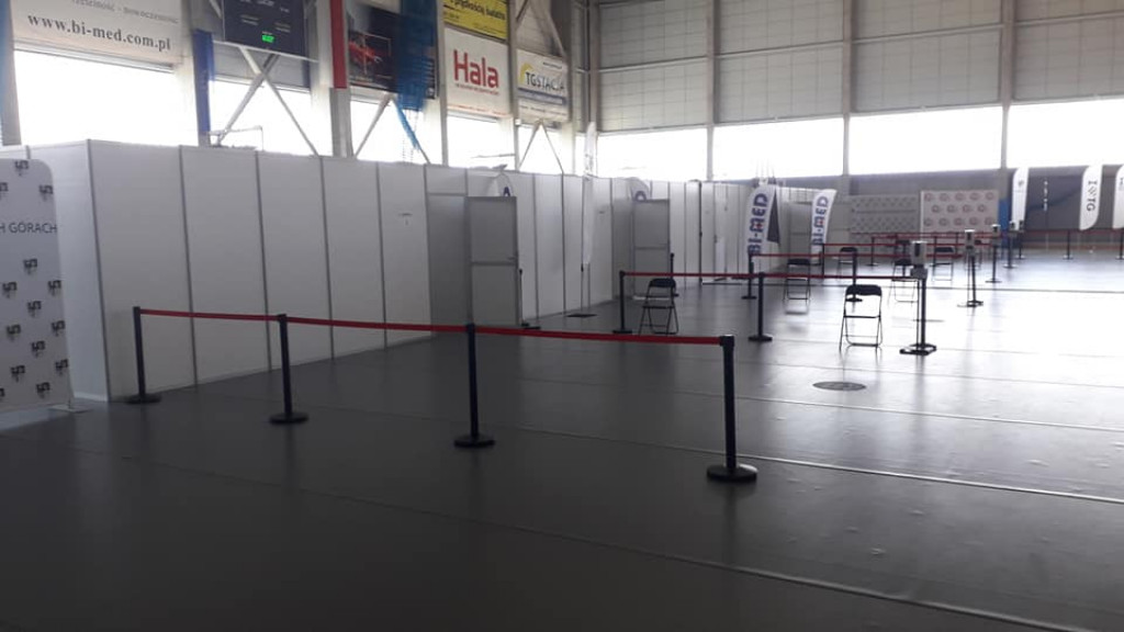 Punkt szczepień w hali otwarty