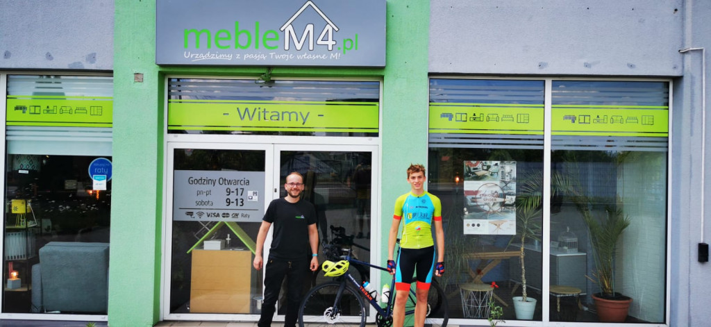 Druh na rowerze. Zbiera pieniądze dla swojej OSP