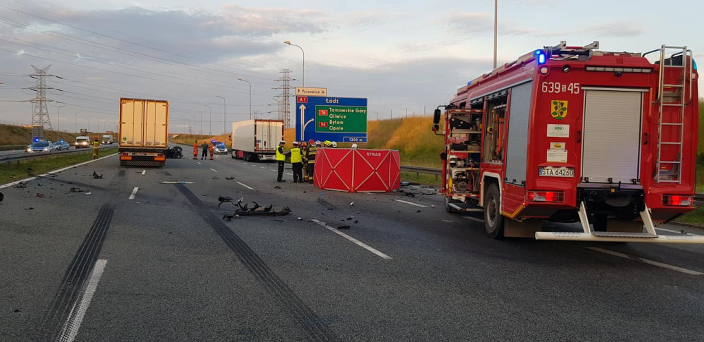 Śmiertelny wypadek na A1. Kierowca zginął na miejscu