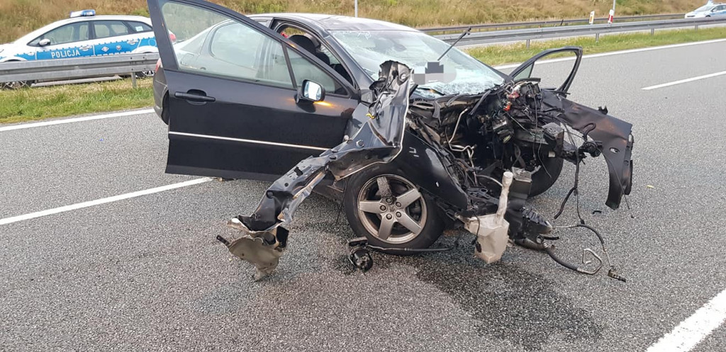 Śmiertelny wypadek na A1. Kierowca zginął na miejscu