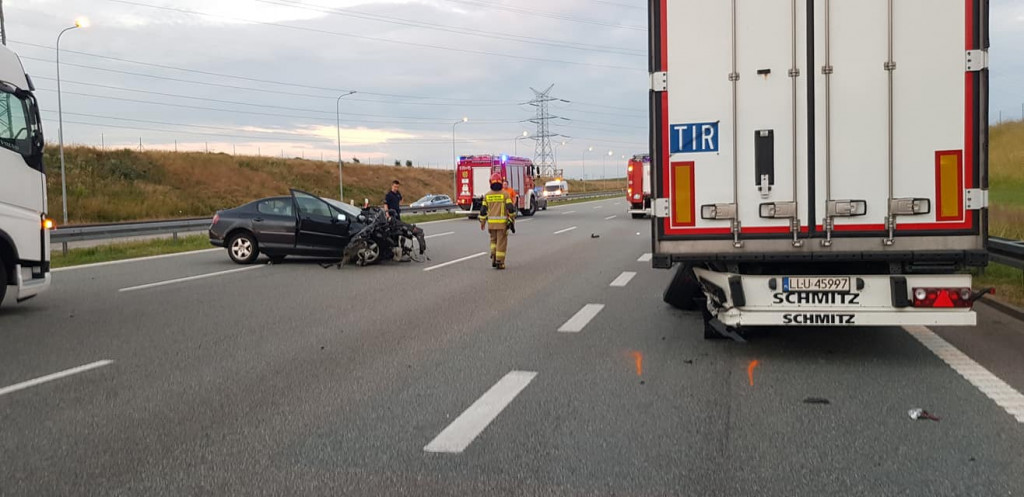 Śmiertelny wypadek na A1. Kierowca zginął na miejscu