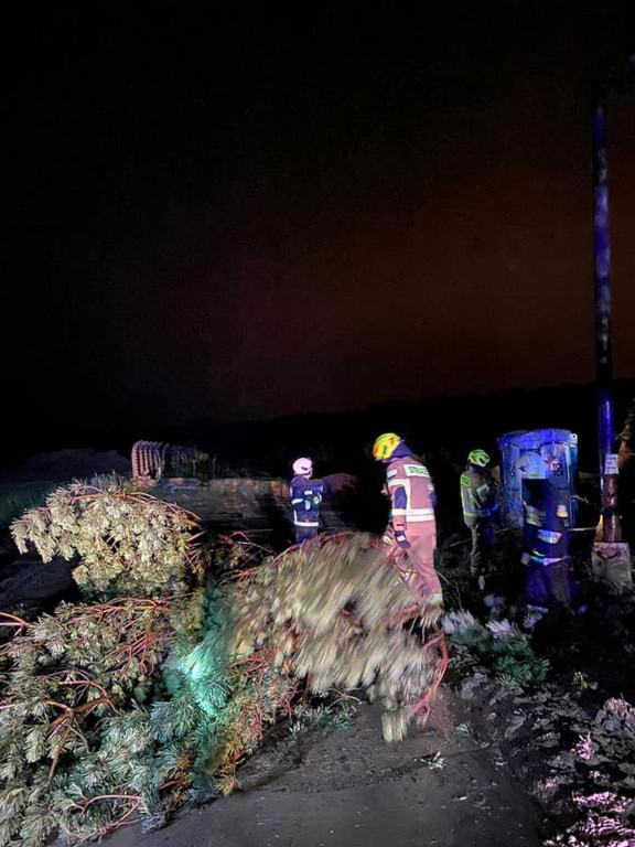 Powalone drzewa, zerwane dachy - burza przeszła przez powiat