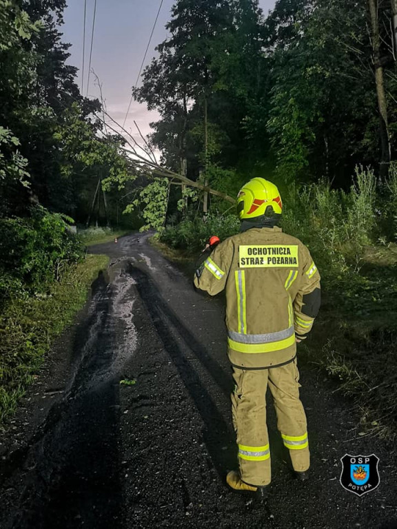 Powalone drzewa, zerwane dachy - burza przeszła przez powiat