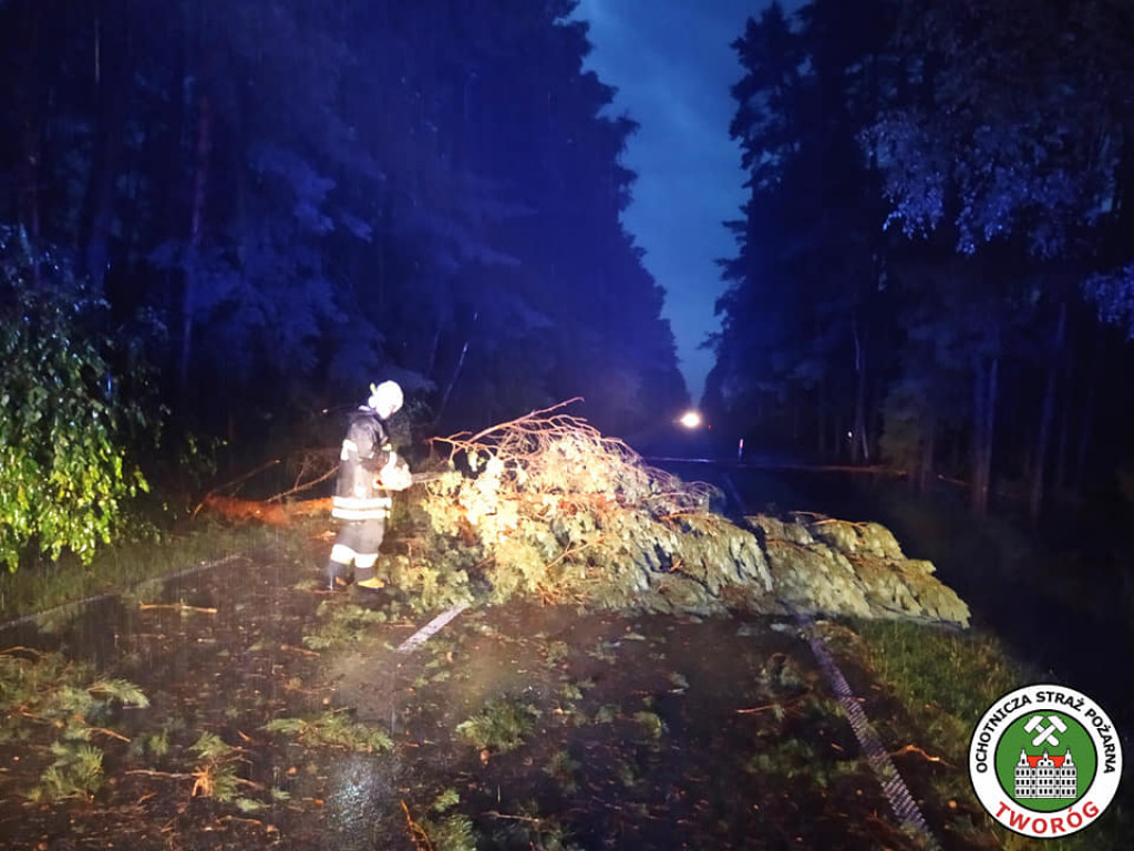 Burzowo: zalane ulice, piwnice, powalone drzewa