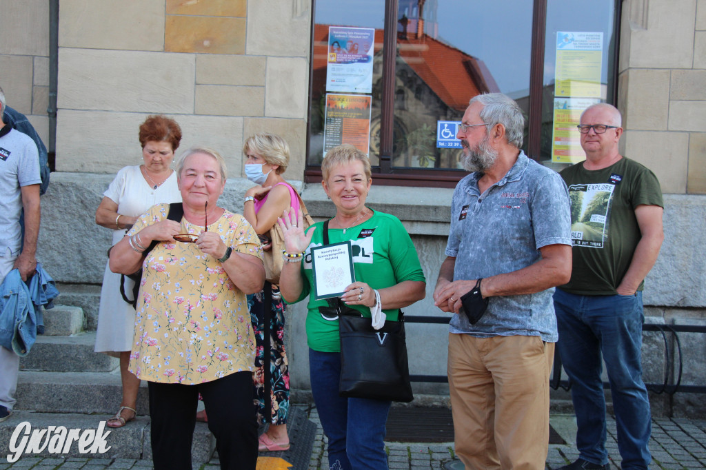 Tarnowskie Góry. Protest w obronie wolnych mediów