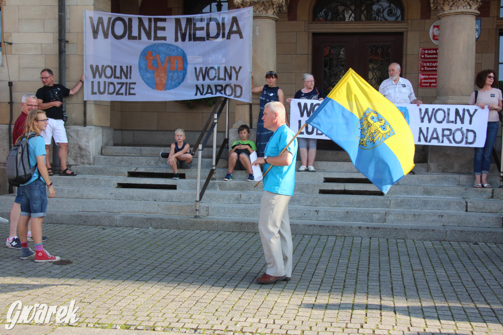 Tarnowskie Góry. Protest w obronie wolnych mediów