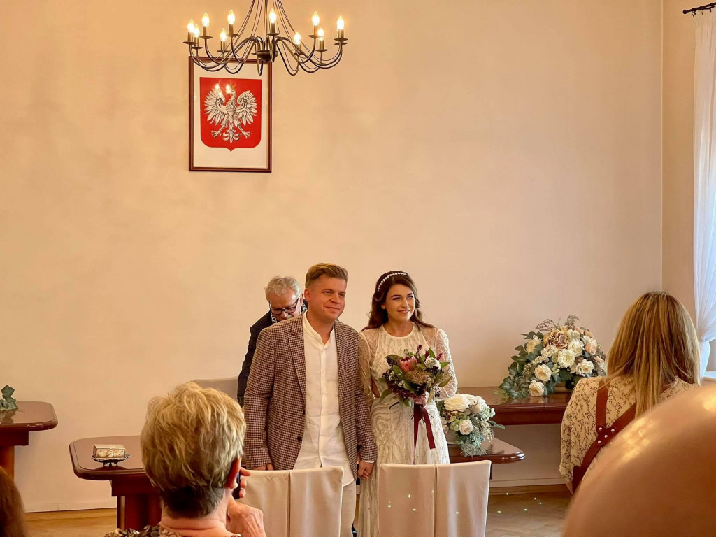 Ślub radnego. Robert Mrozek i jego żona Magdalena