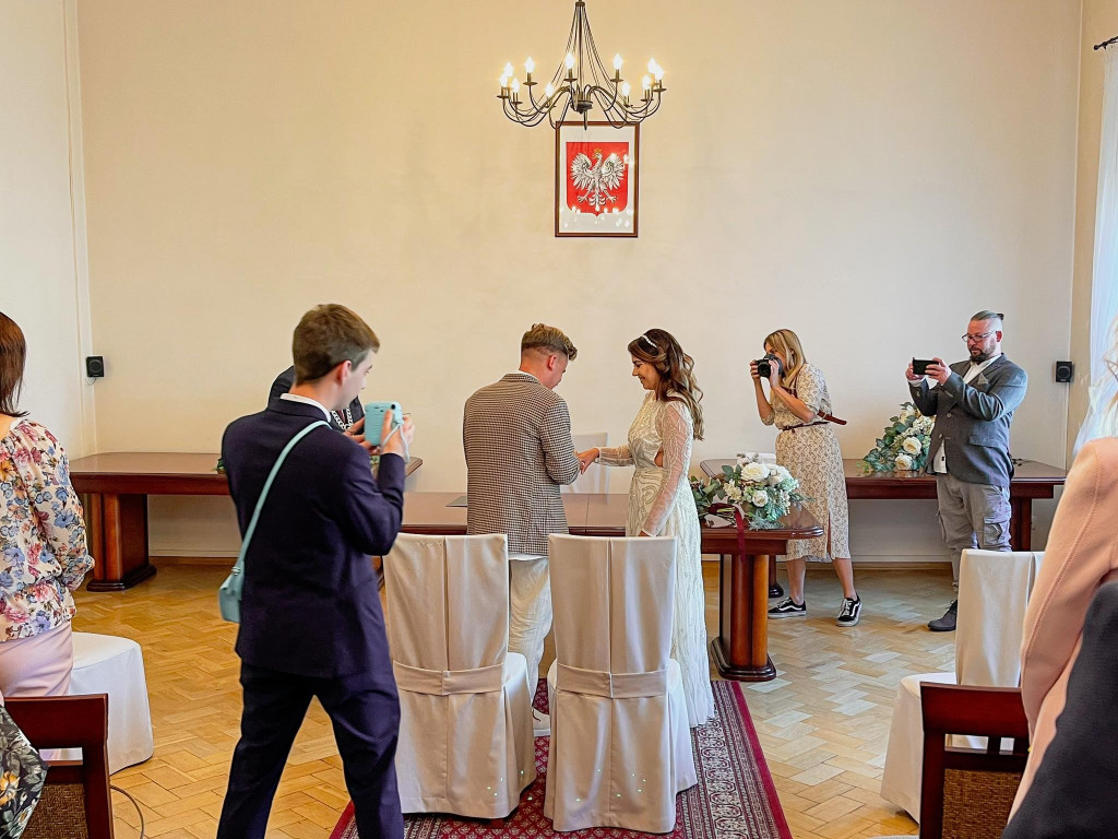 Ślub radnego. Robert Mrozek i jego żona Magdalena