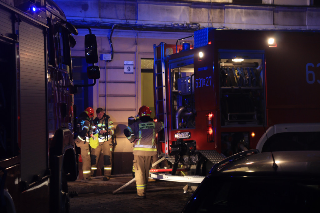 Pożar kamienicy przy ul. Piastowskiej