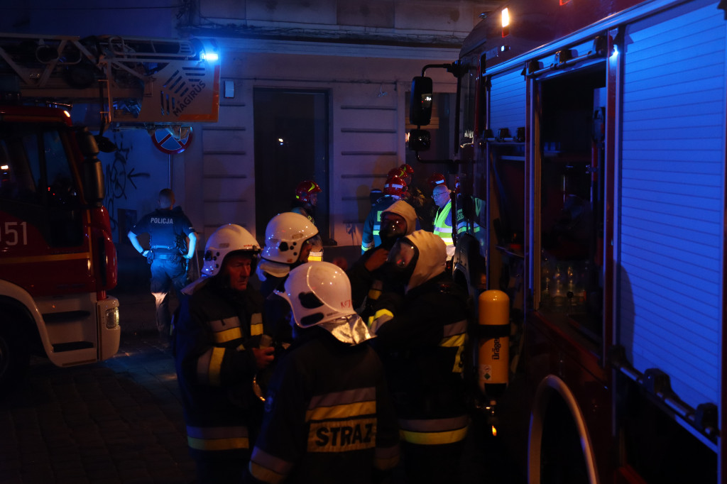 Pożar kamienicy przy ul. Piastowskiej