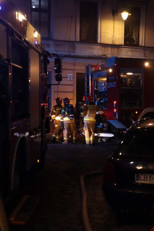 Pożar kamienicy przy ul. Piastowskiej