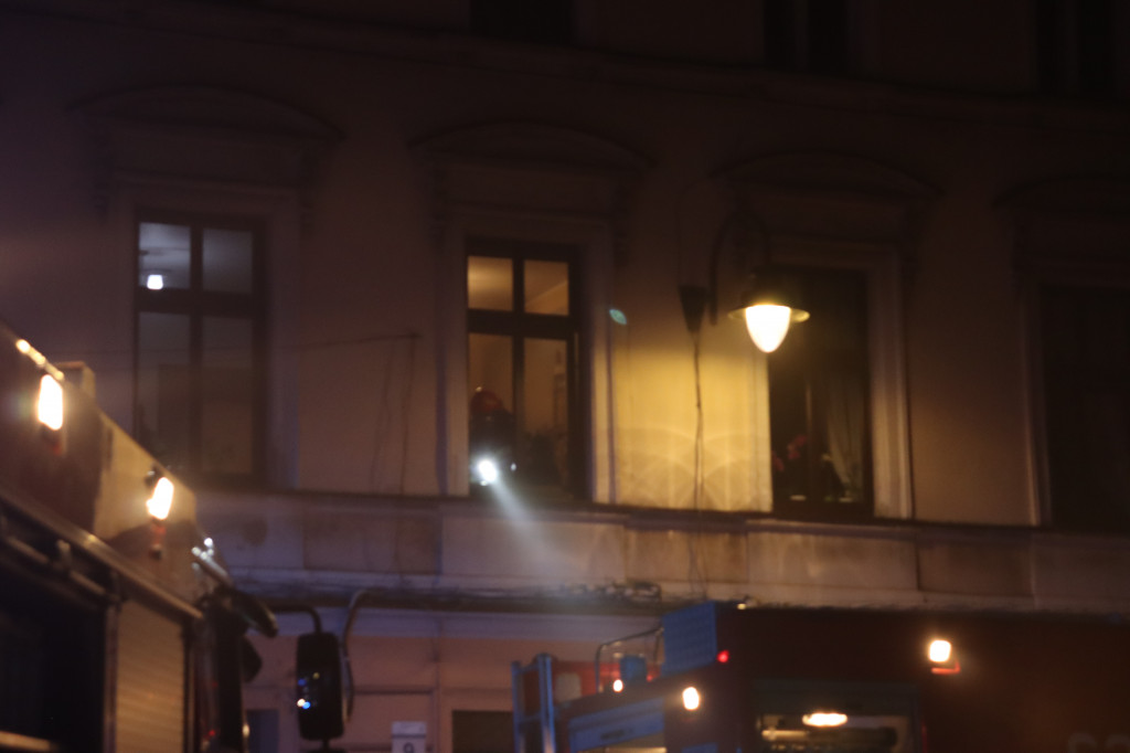 Pożar kamienicy przy ul. Piastowskiej