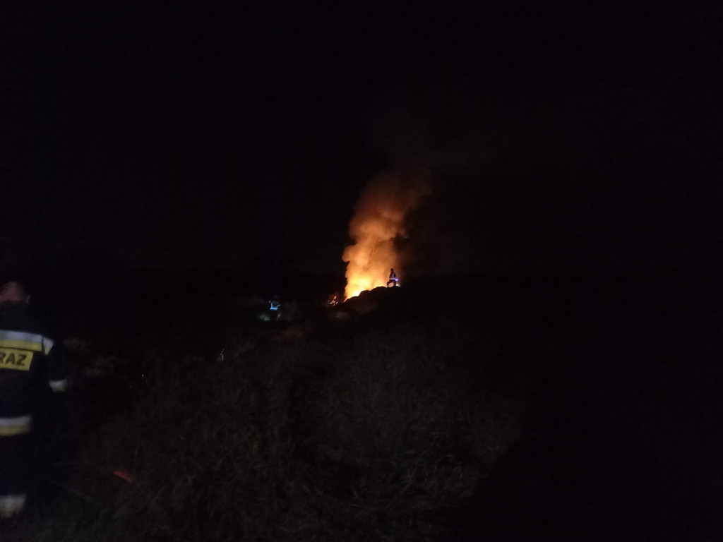 Pożar słomy przy stadninie. Akcja trwała 8 godzin