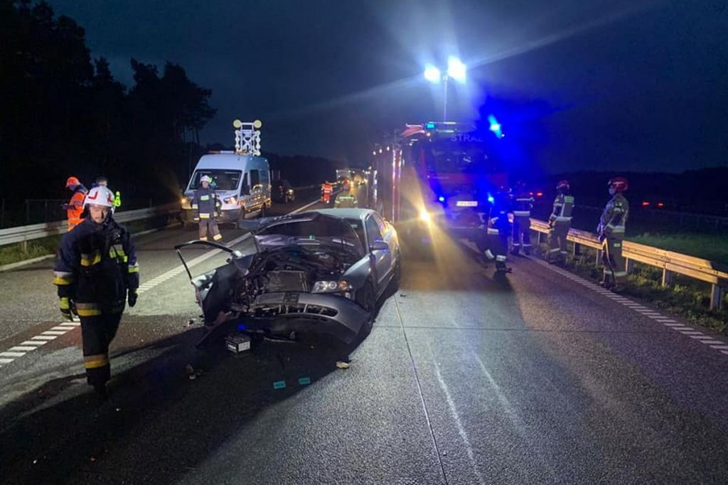 Wypadek na autostradzie. Sprawca był pijany
