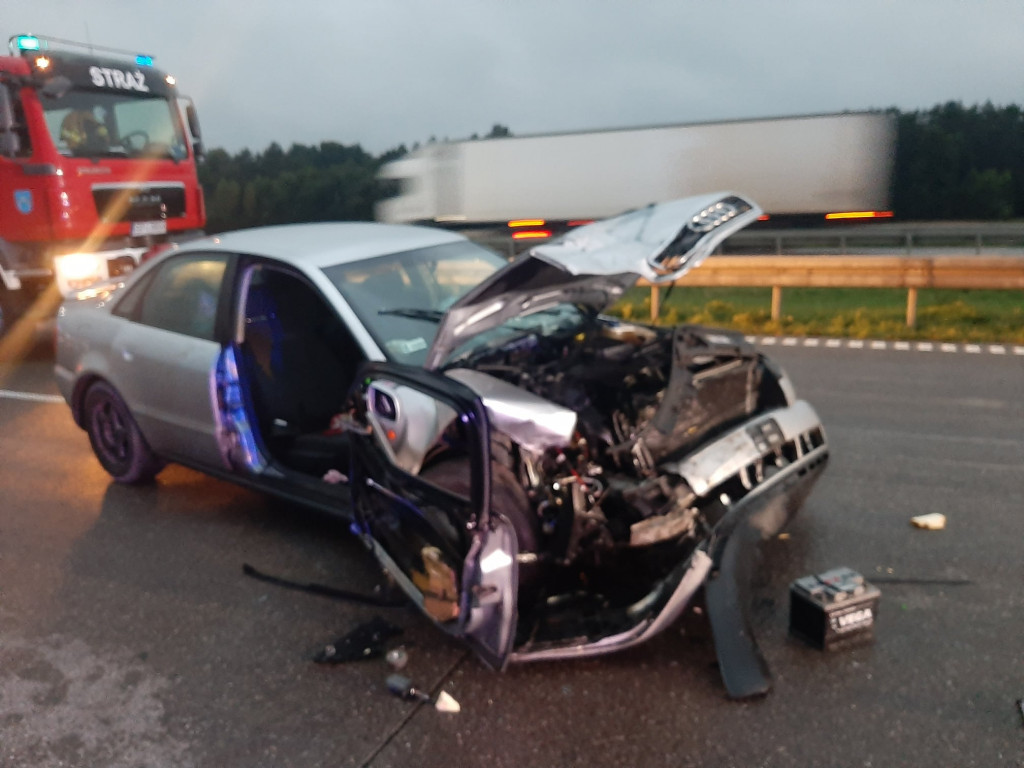 Wypadek na autostradzie. Sprawca był pijany