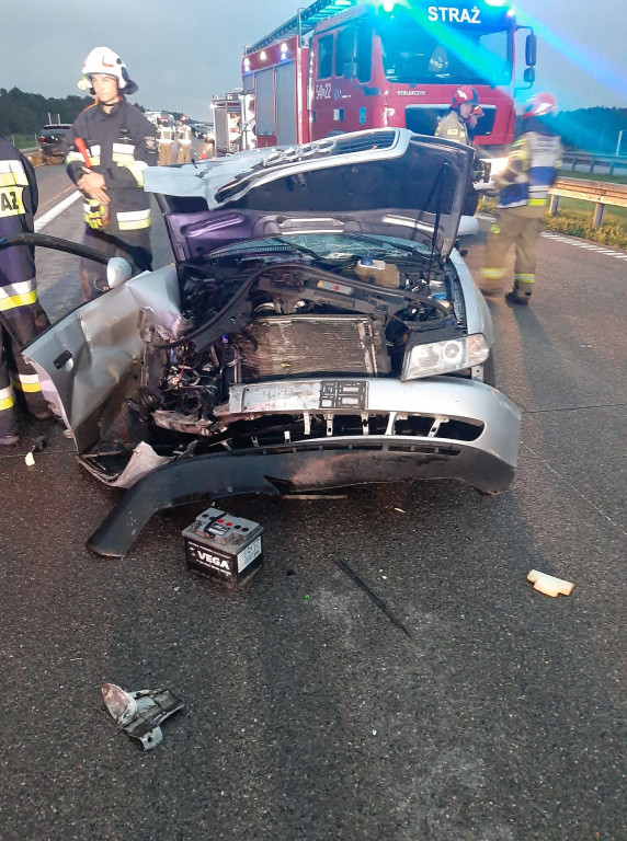 Wypadek na autostradzie. Sprawca był pijany