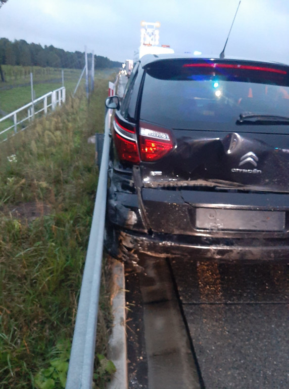 Wypadek na autostradzie. Sprawca był pijany